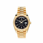 Luxury Watch Rolex Day-Date 40 Yellow Gold Black Diagonal Dial 228238 (2022) Wrist Aficionado