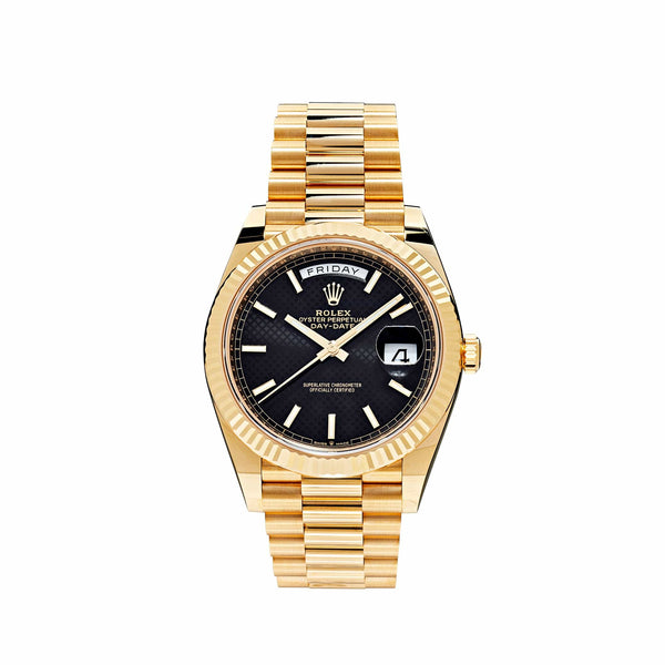 ROLEX ゴールド ブラック 腕時計 rolex-day-date-40-yellow-gold-