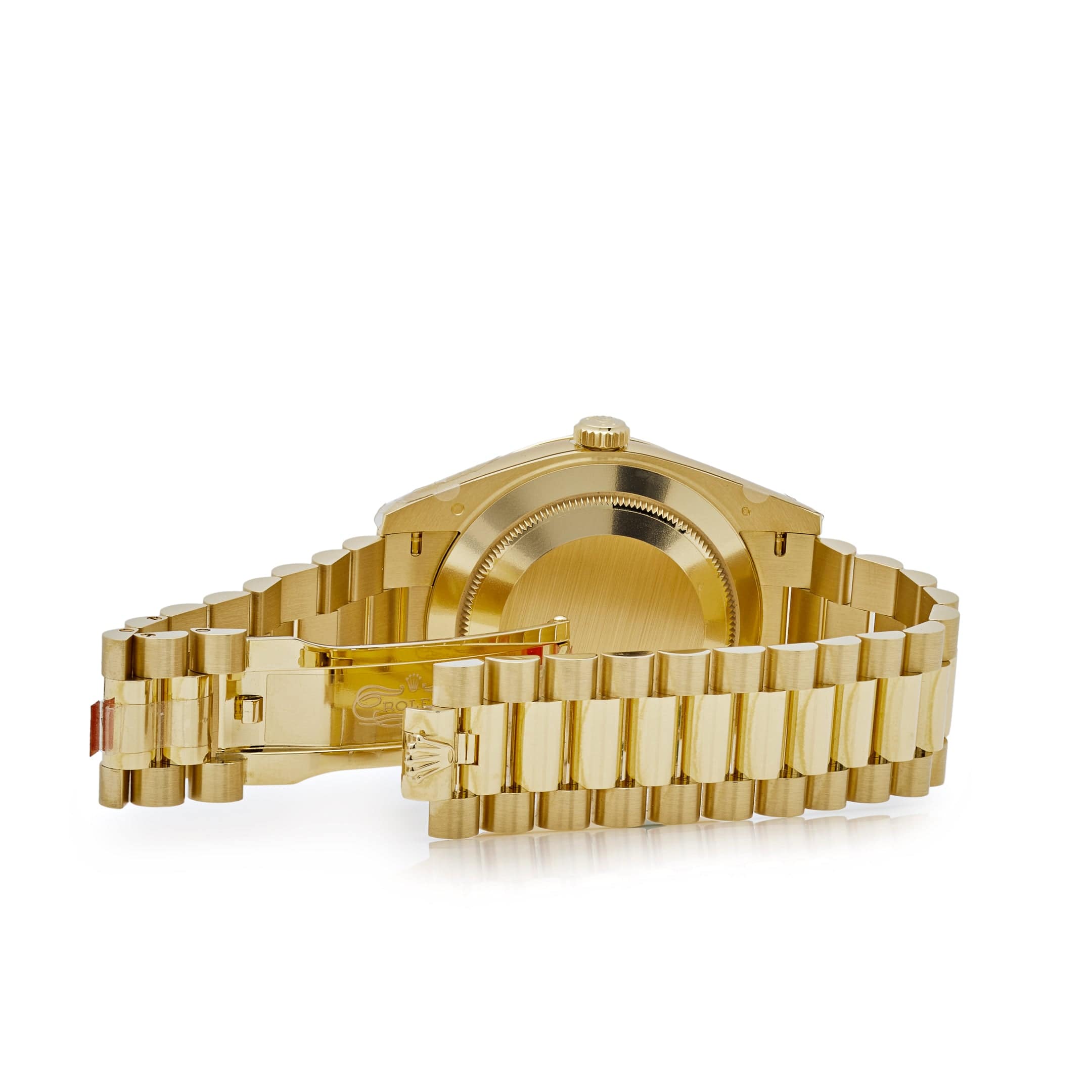 Rolex Day-Date 40 228348RBR Yellow Gold Black Diamond Dial Diamond
