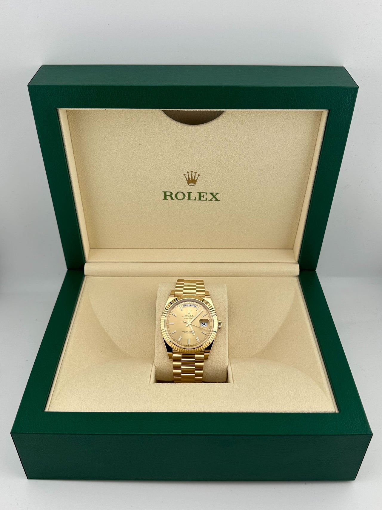 Rolex Day-Date 40 Yellow Gold Champagne Dial 228238 (2023)