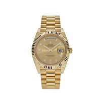 Thumbnail for Luxury Watch Rolex Day-Date 40 Yellow Gold Champagne Diamond Dial 228238 Wrist Aficionado