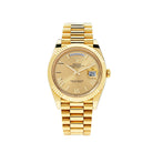 Luxury Watch Rolex Day-Date 40 Yellow Gold Champagne Roman Dial 228238 Wrist Aficionado