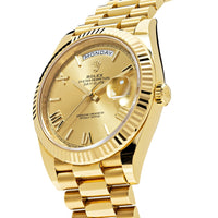 Thumbnail for Luxury Watch Rolex Day-Date 40 Yellow Gold Champagne Roman Dial 228238 Wrist Aficionado