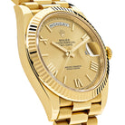 Luxury Watch Rolex Day-Date 40 Yellow Gold Champagne Roman Dial 228238 Wrist Aficionado