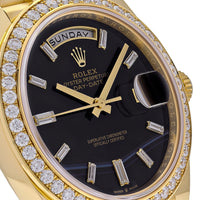 Thumbnail for Luxury Watch Rolex Day-Date 40 Yellow Gold Diamond Bezel Black Onyx Dial 228348RBR Wrist Aficionado