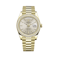 Thumbnail for Luxury Watch Rolex Day-Date 40 Yellow Gold Diamond Bezel Silver Dial 228348RBR Wrist Aficionado