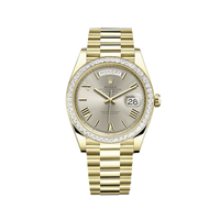 Thumbnail for Luxury Watch Rolex Day-Date 40 Yellow Gold Diamond Bezel Silver Dial 228398TBR Wrist Aficionado