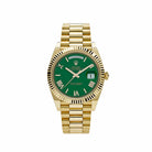 Luxury Watch Rolex Day-Date 40 Yellow Gold Green Dial 228238 Wrist Aficionado