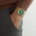 Luxury Watch Rolex Day-Date 40 Yellow Gold Green Dial 228238 Wrist Aficionado