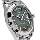 Luxury Watch Rolex Day-Date 40mm Platinum President Olive Green Dial 228206 Wrist Aficionado