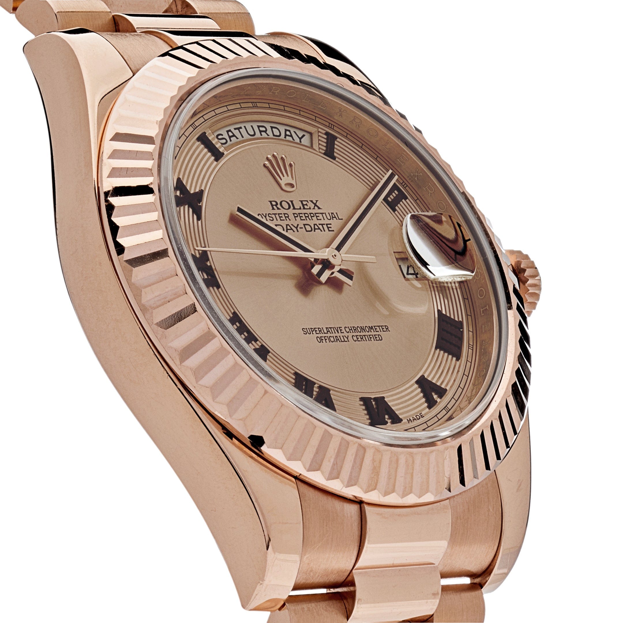 Luxury Watch Rolex Day-Date 41 Rose Gold Pink Dial 218235 Wrist Aficionado