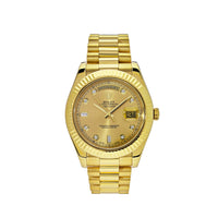 Thumbnail for Luxury Watch Rolex Day-Date 41 Yellow Gold Champagne Diamond Dial 218238 Wrist Aficionado
