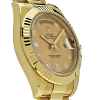 Thumbnail for Luxury Watch Rolex Day-Date 41 Yellow Gold Champagne Diamond Dial 218238 Wrist Aficionado