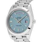 Luxury Watch Rolex Day-Date 40 Platinum Ice Blue Diamond Dial 228206 Wrist Aficionado