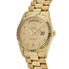 Rolex Day-Date Presidential Yellow Gold Champagne Diamond Dial 18238 Wrist Aficionado