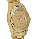 Rolex Day-Date Presidential Yellow Gold Champagne Diamond Dial 18238 Wrist Aficionado