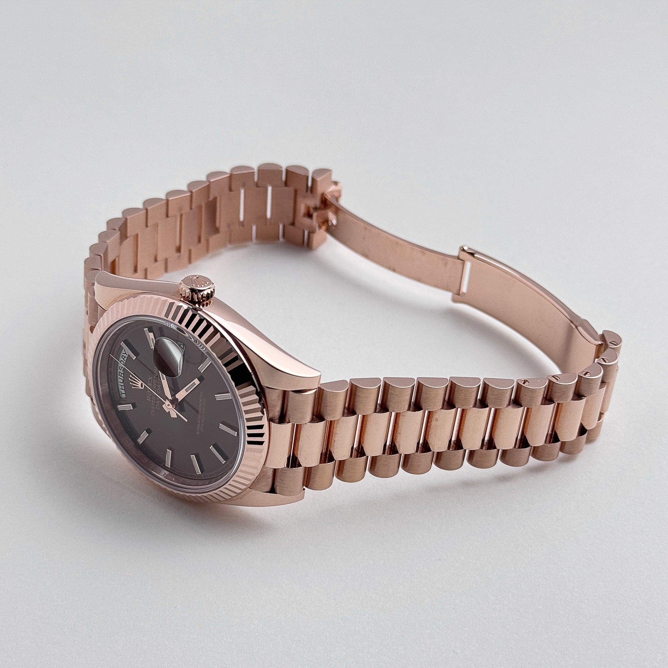 Rolex Day-Date Reference 228235 Rose Gold Chocolate Dial (2024)