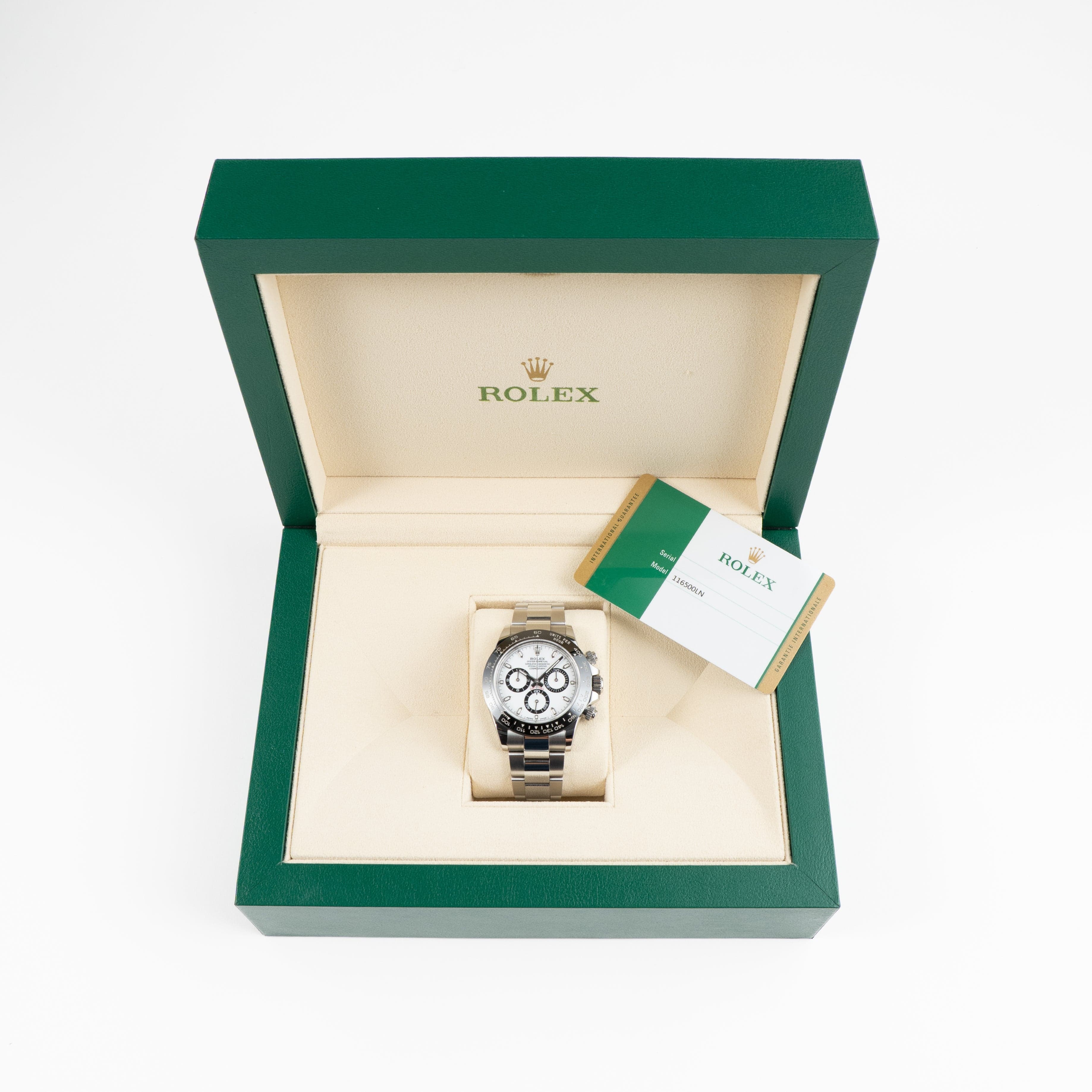 Rolex Daytona 116500LN Stainless Steel White Panda Dial (2018