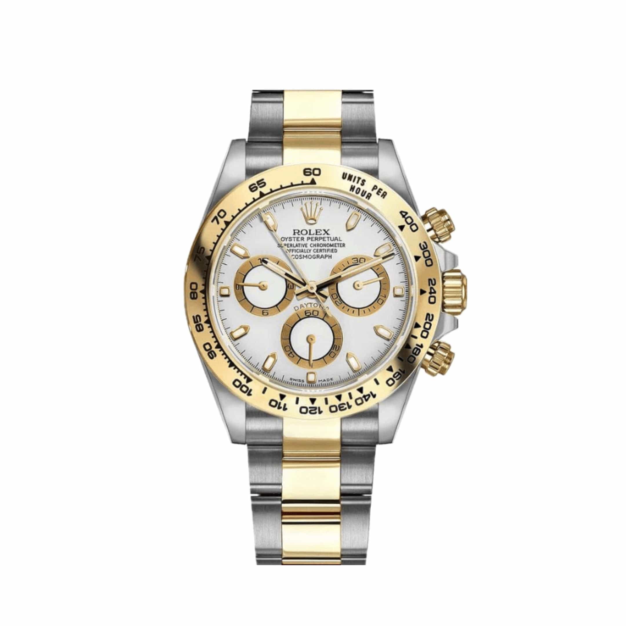 Rolex Daytona 116503 Two Tone Yellow Gold Stainless Steel White