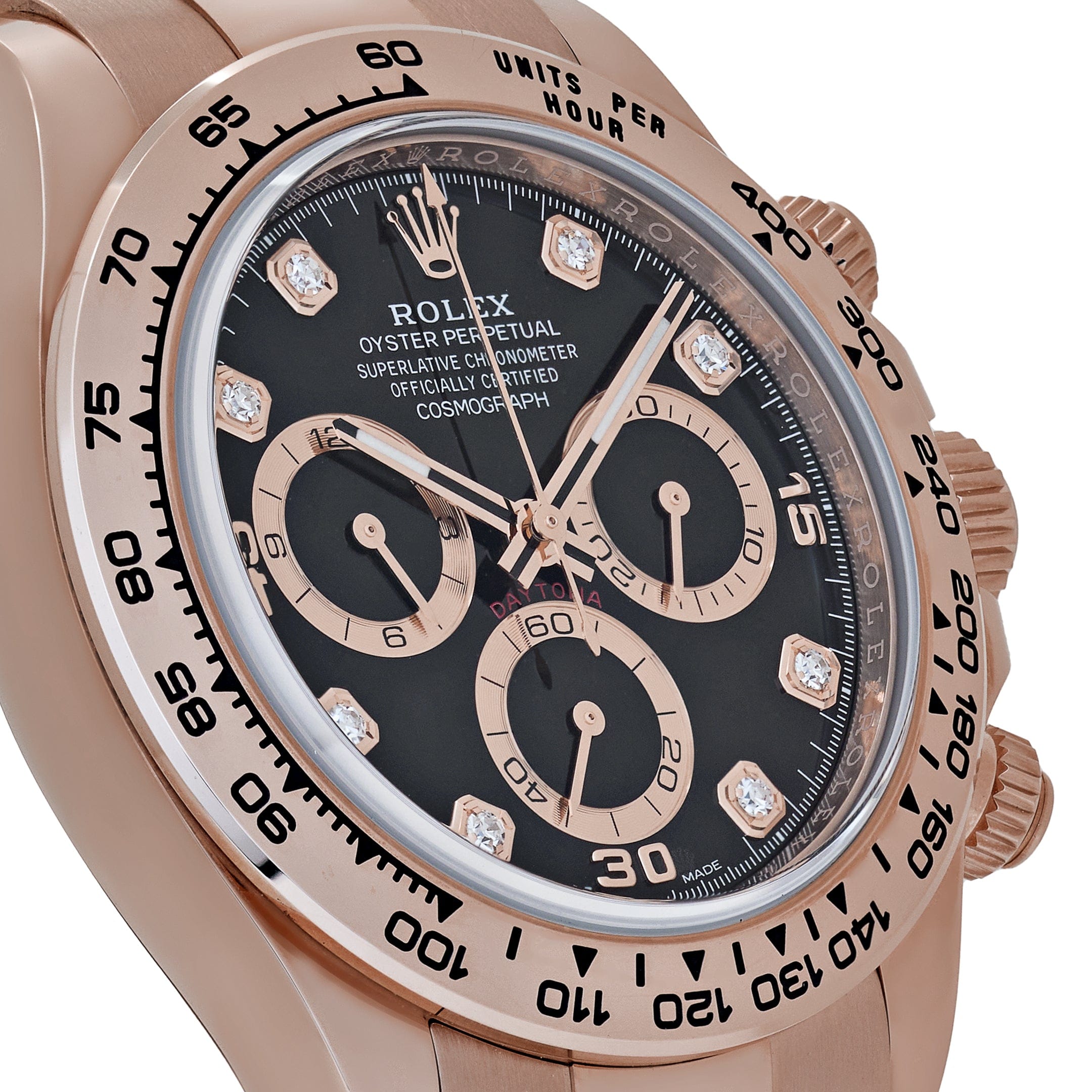 Rolex Daytona 116505 Rose Gold Black Diamond Dial – Wrist Aficionado