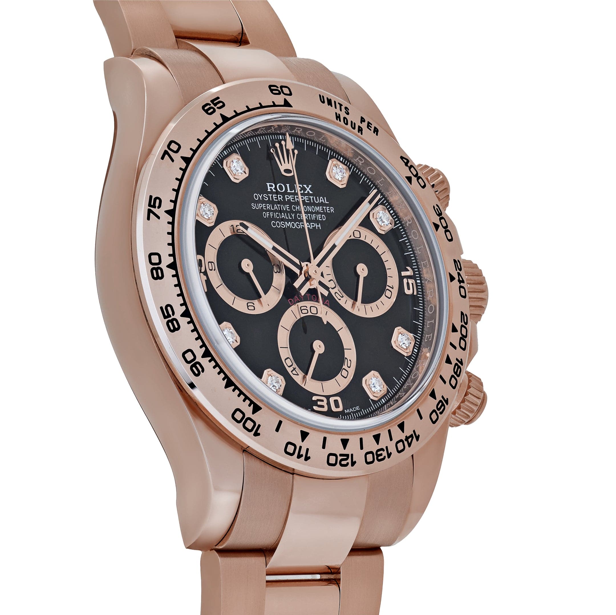 Rolex Daytona 116505 Rose Gold Black Diamond Dial – Wrist Aficionado