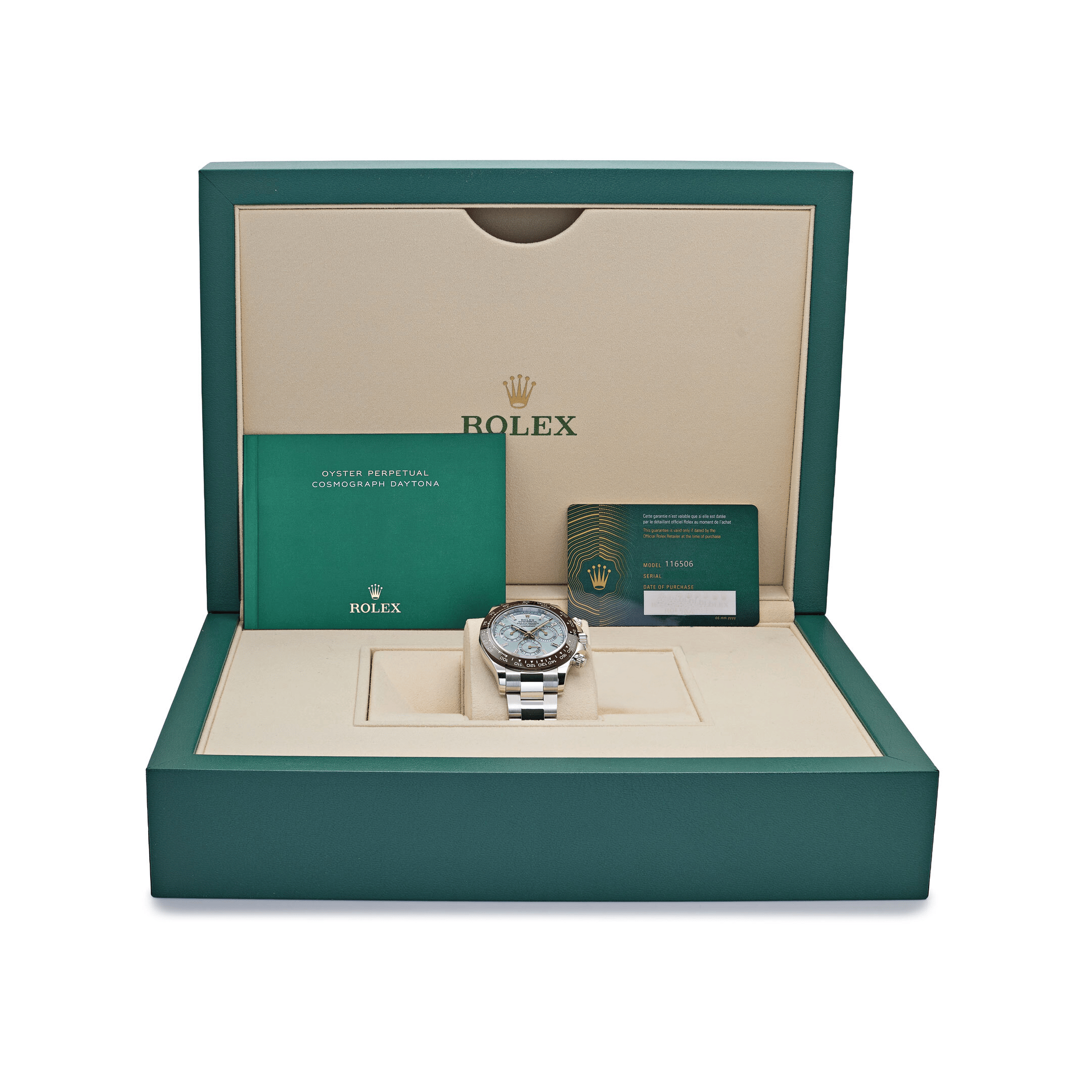 Rolex Daytona 116506 Platinum Ice Blue Baguette Diamond Dial (2022)