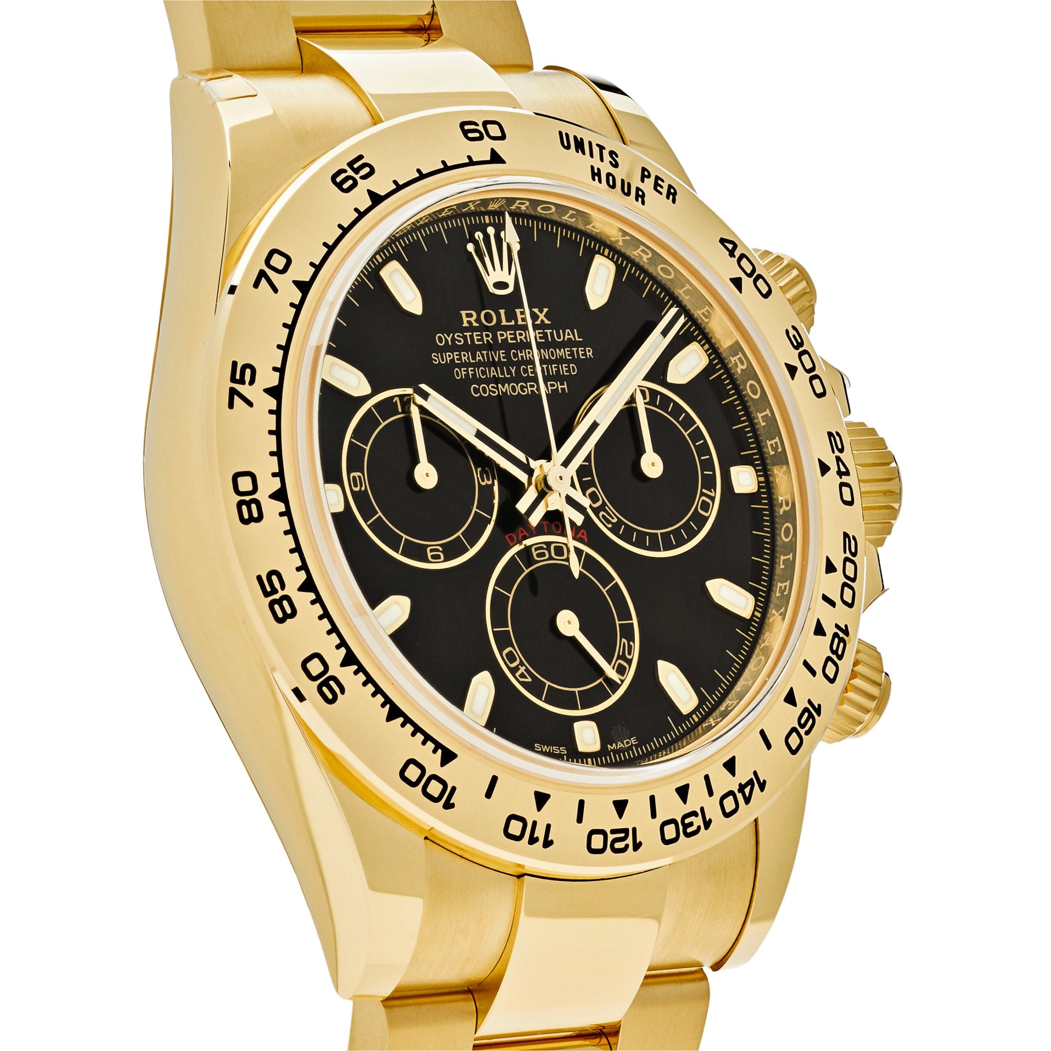 Luxury Watch Rolex Daytona Yellow Gold Black Dial 116508 (2023) Wrist Aficionado