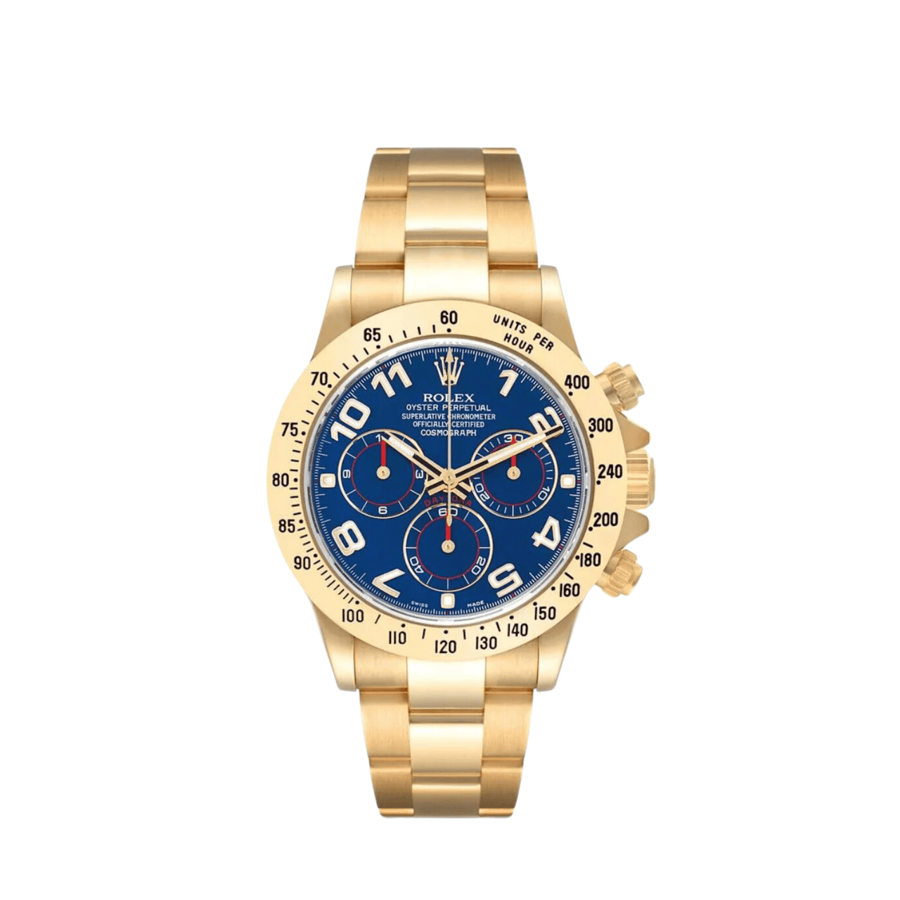 Rolex Daytona 116508 Yellow Gold Blue Arabic Dial