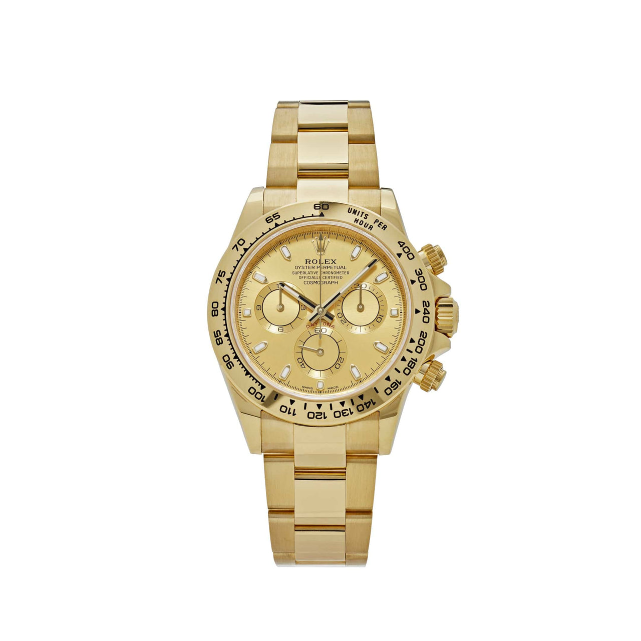 Luxury Watch Rolex Daytona Yellow Gold Champagne Dial 116508 Wrist Aficionado
