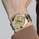 Luxury Watch Rolex Daytona Yellow Gold Champagne Dial 116508 Wrist Aficionado