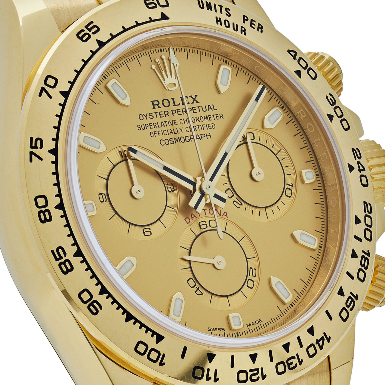 Luxury Watch Rolex Daytona Yellow Gold Champagne Dial 116508 Wrist Aficionado