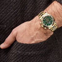 Thumbnail for Luxury Watch Rolex Daytona Yellow Gold Green Dial 116508 Wrist Aficionado