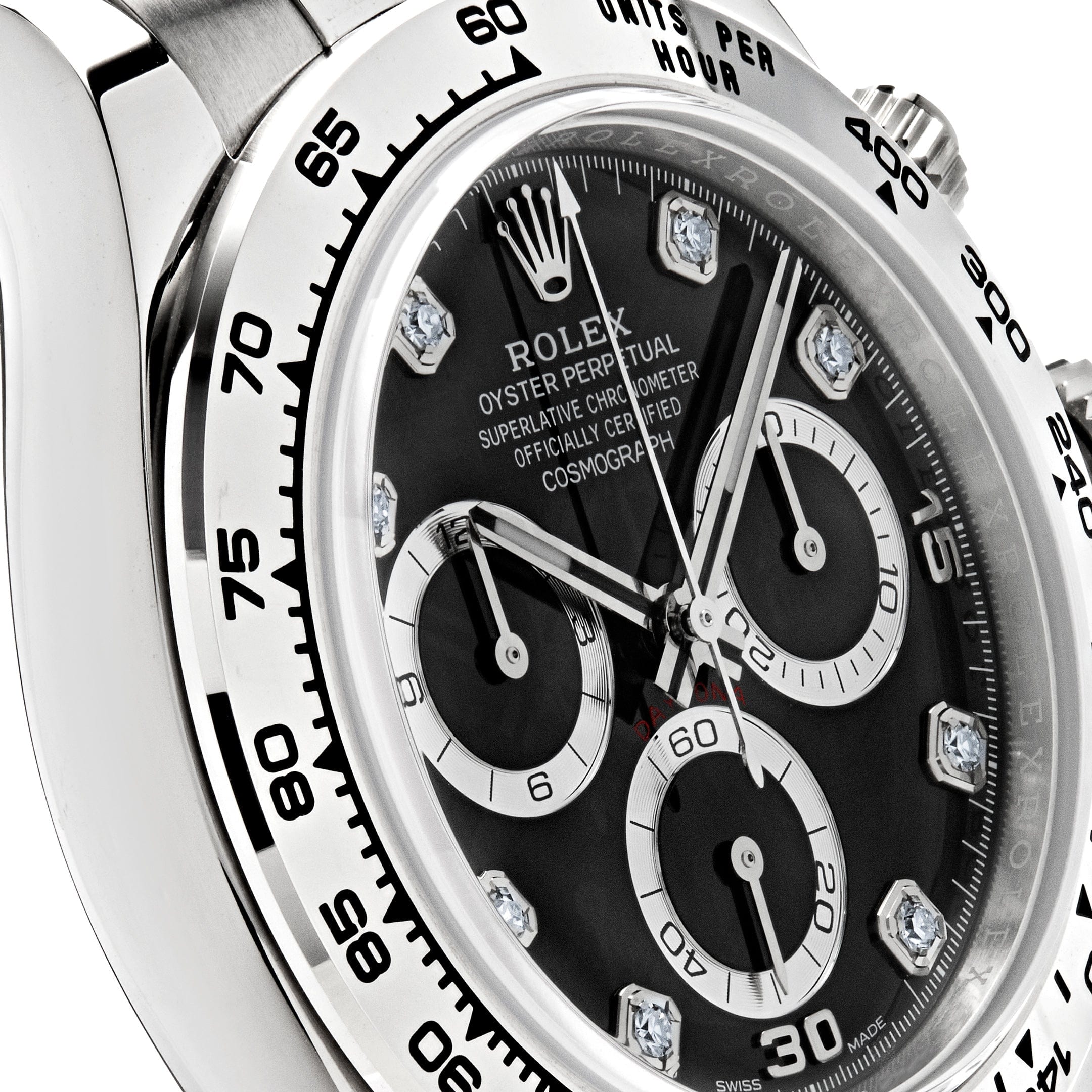 Rolex Daytona 116509 White Gold Black Diamond Dial – Wrist Aficionado