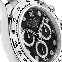 Thumbnail for Luxury Watch Rolex Daytona White Gold Black Diamond Dial 116509 Wrist Aficionado