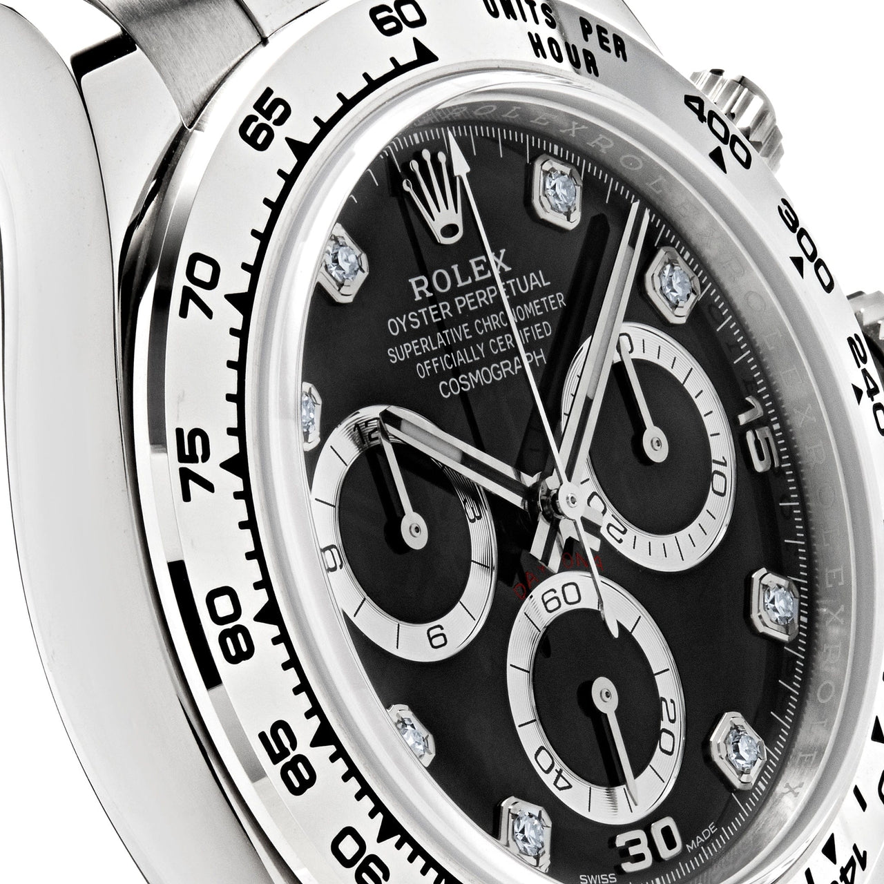 Rolex Daytona 116509 White Gold Black Diamond Dial