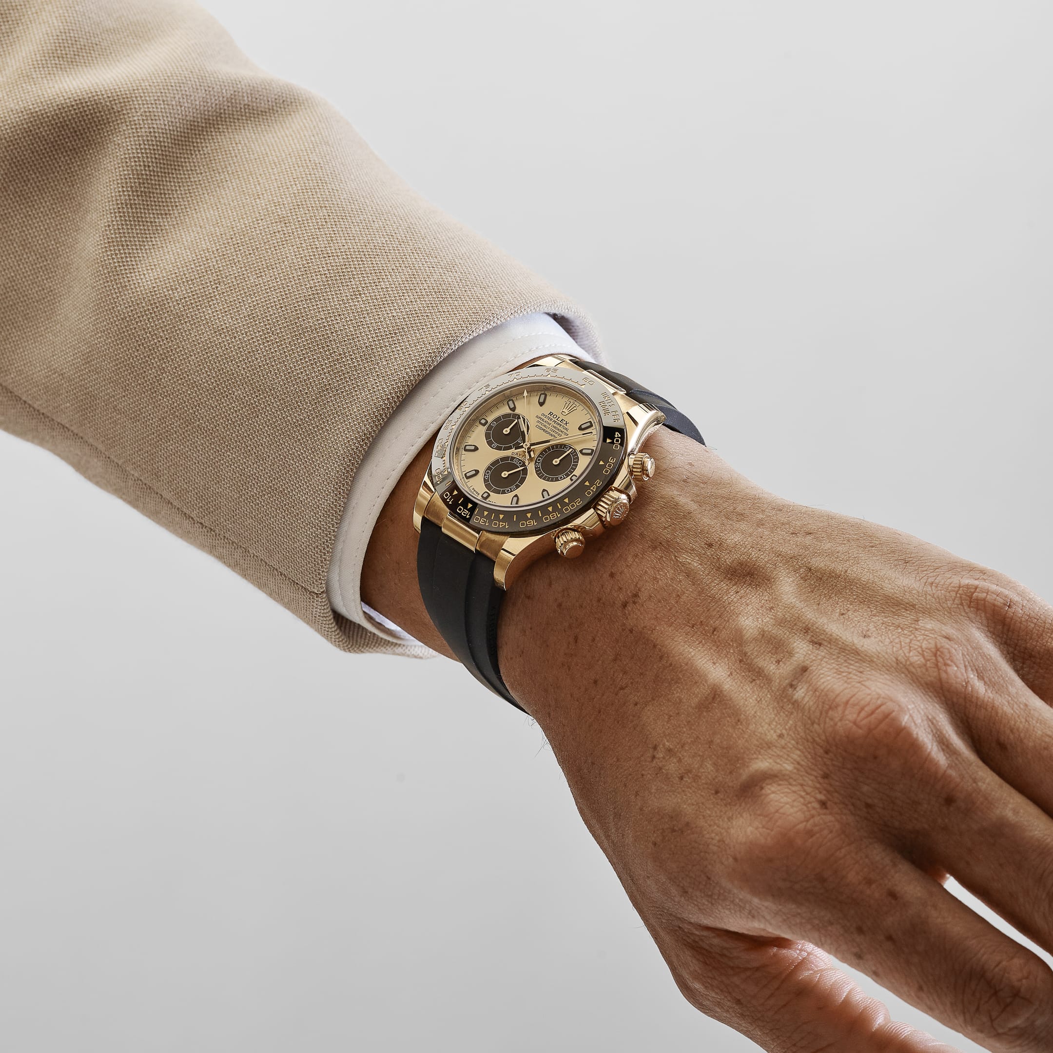 Rolex Daytona 116518LN 'Pikachu' Yellow Gold Champagne Black Dial (2020)