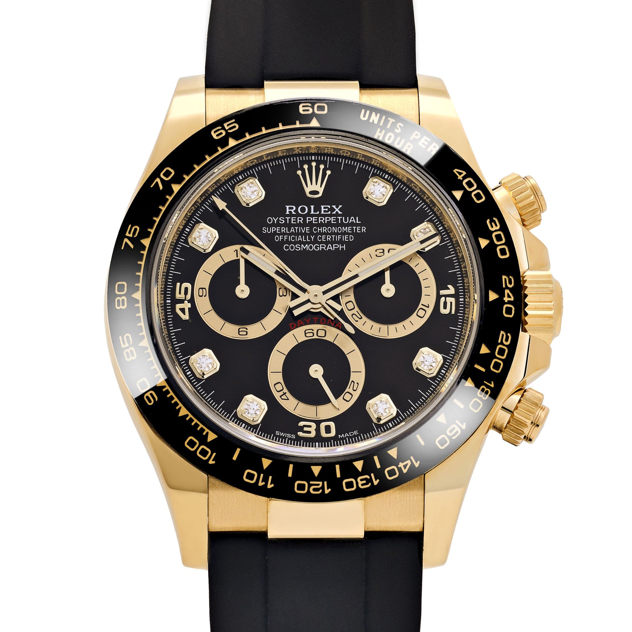 Rolex Daytona 116518LN Yellow Gold Black Diamond Dial