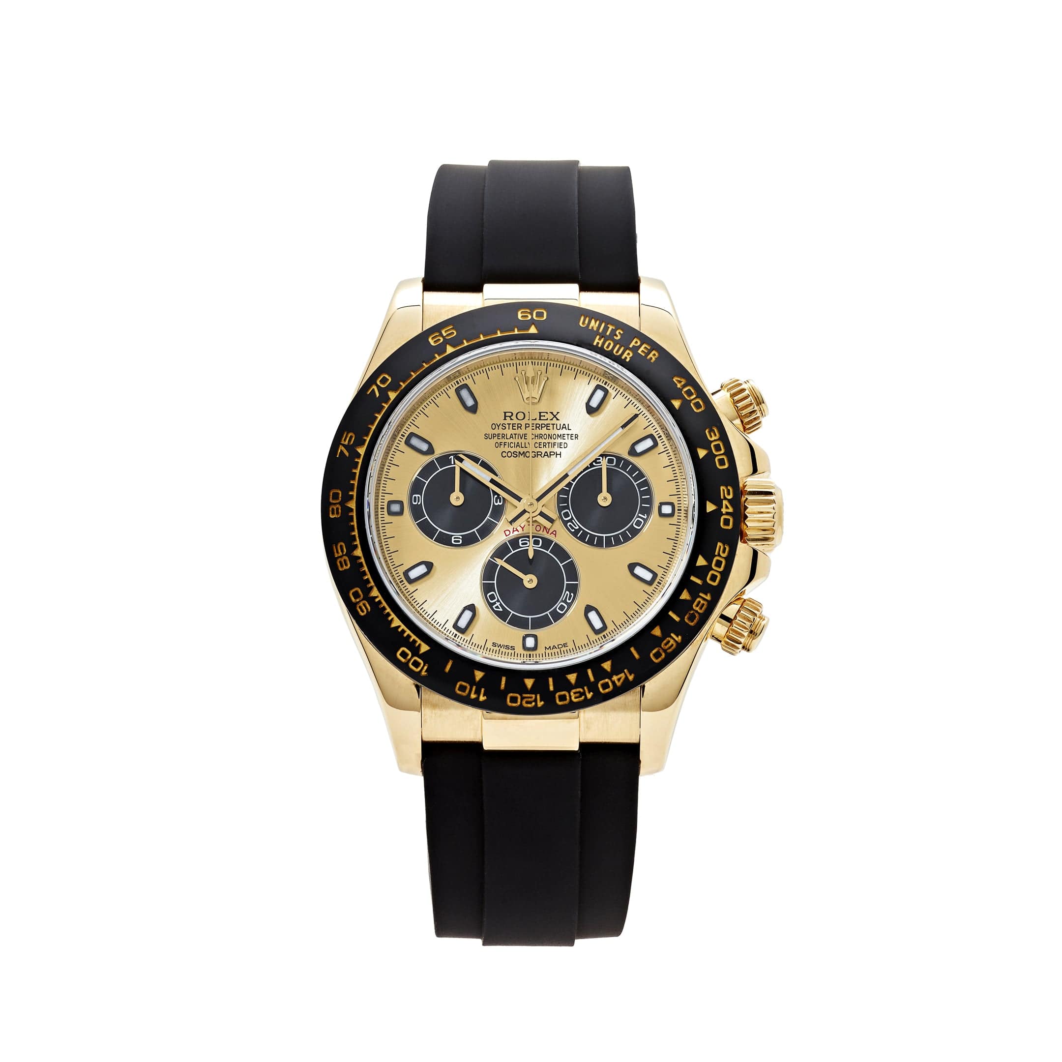 Rolex Daytona 116518LN Yellow Gold Champagne Black Dial – Wrist