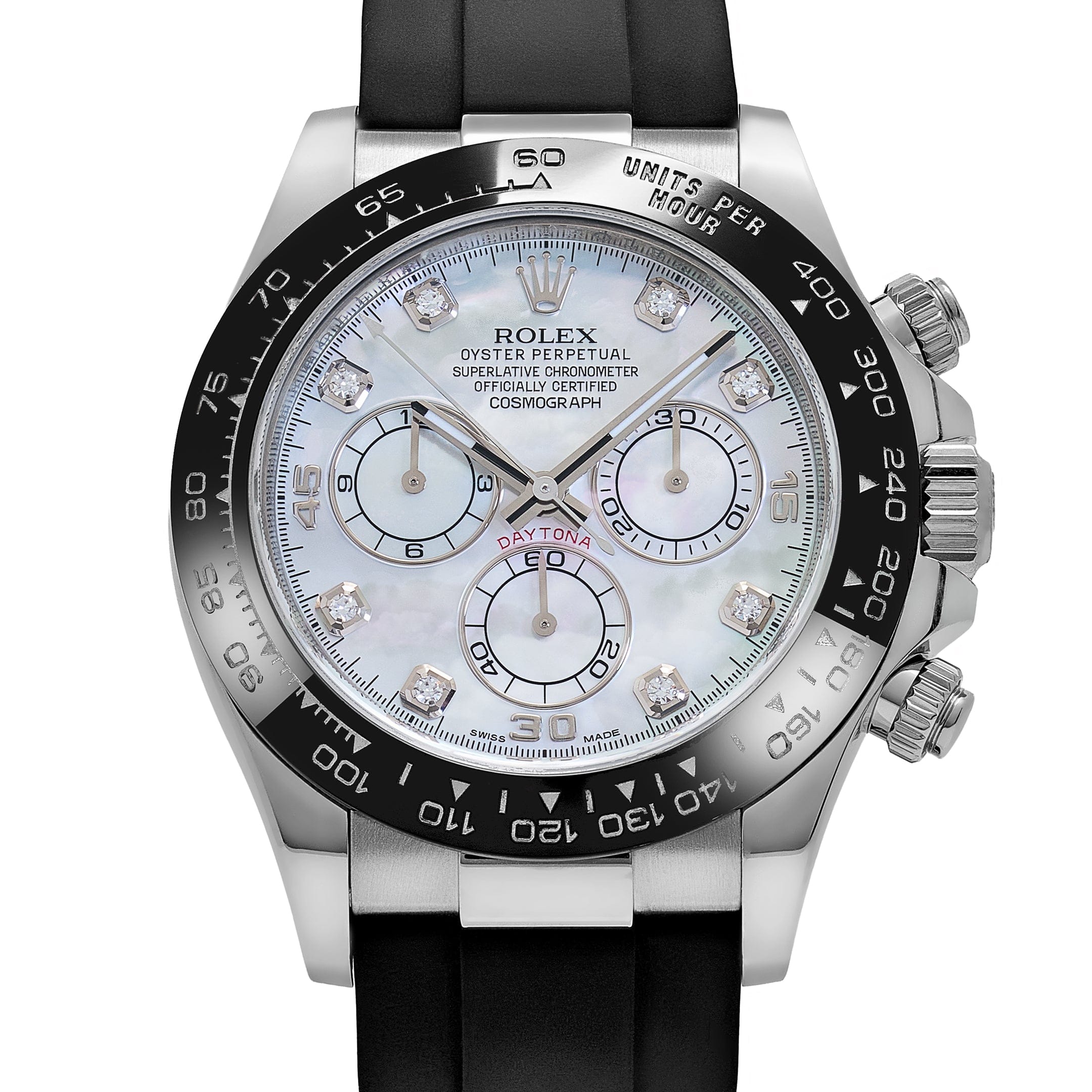 Rolex Daytona 116519LN White Gold Mother of Pearl Diamond Dial
