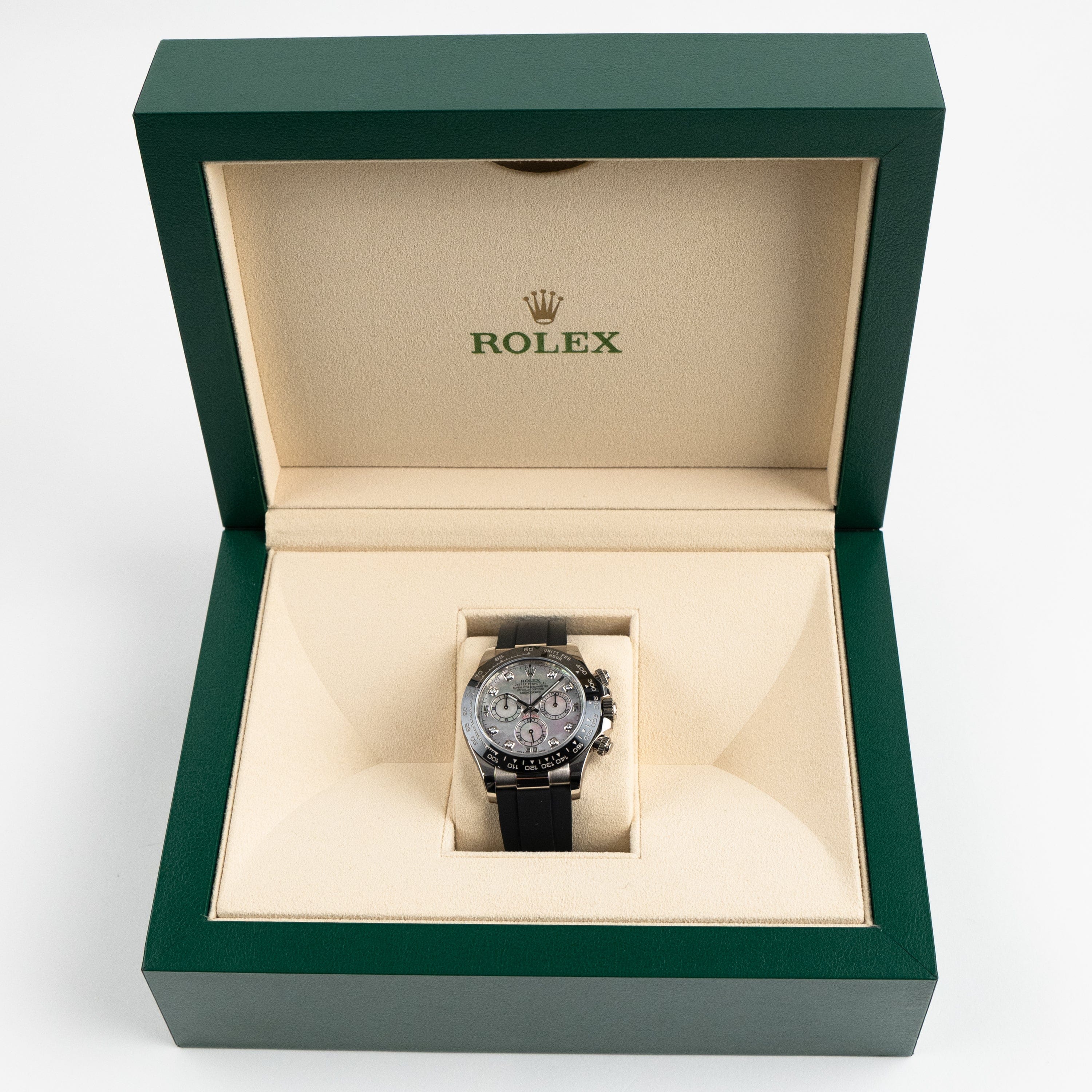 Rolex Daytona 116519LN White Gold Mother of Pearl Diamond Dial