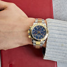 Rolex Daytona Stainless Steel Yellow Gold Blue Dial 116523 Wrist Aficionado