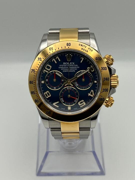 Rolex Daytona 116523 Stainless Steel and Yellow Gold Blue Dial