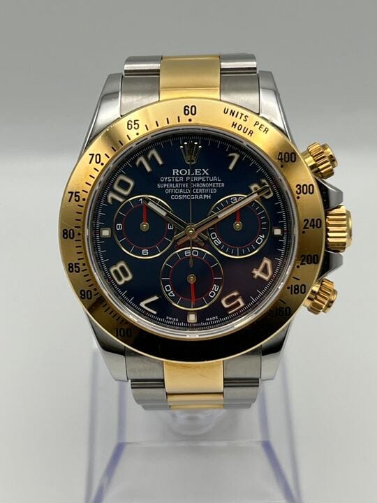 Rolex Daytona 116523 Stainless Steel and Yellow Gold Blue Dial