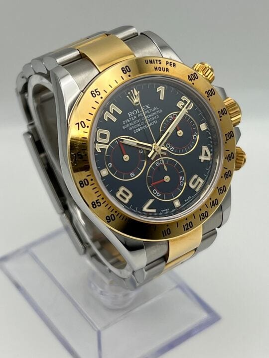 Rolex Daytona 116523 Stainless Steel and Yellow Gold Blue Dial
