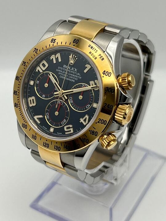 Rolex Daytona 116523 Stainless Steel and Yellow Gold Blue Dial