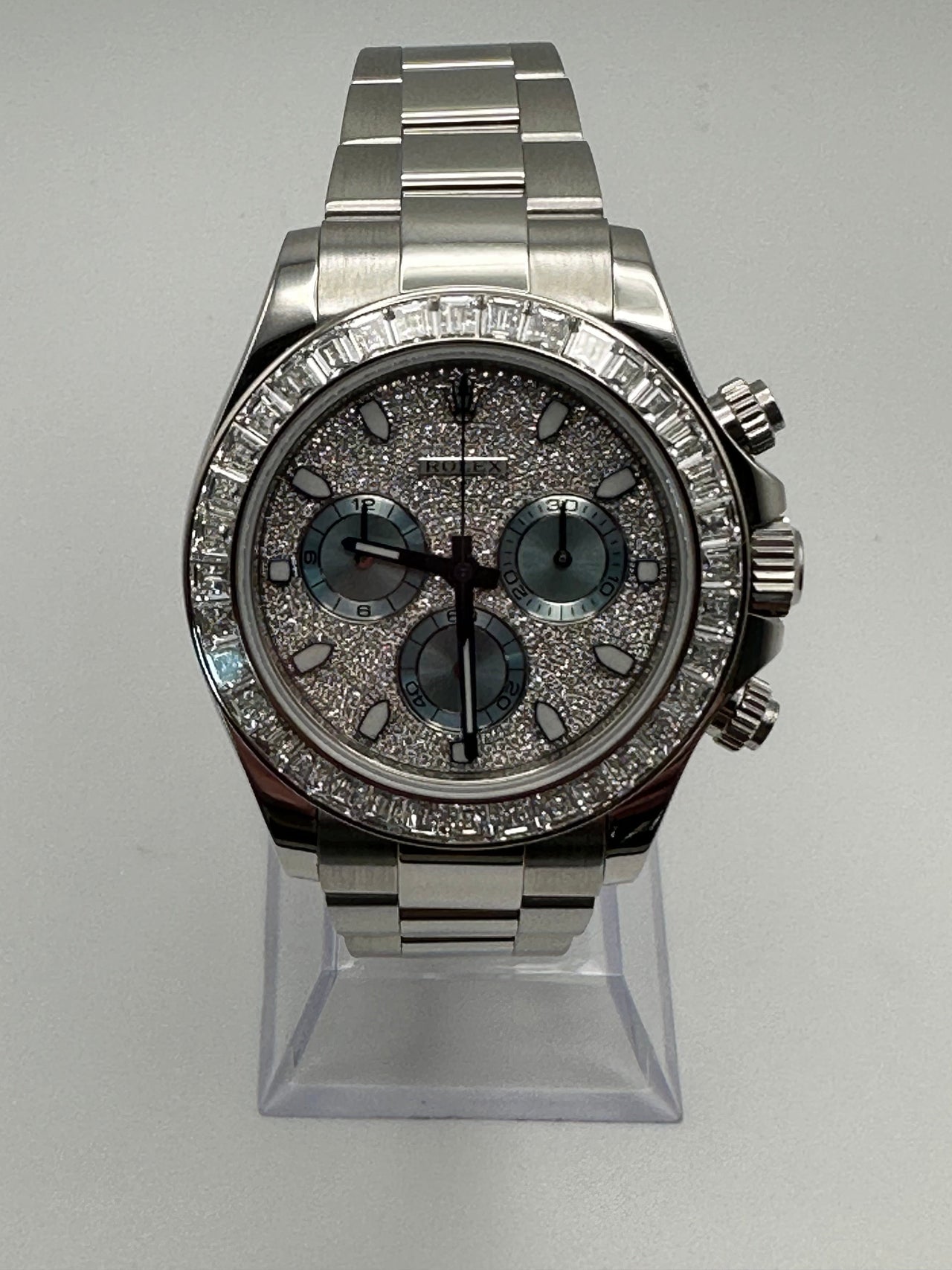 Rolex Daytona 116576TBR Platinum Pave Diamond Dial