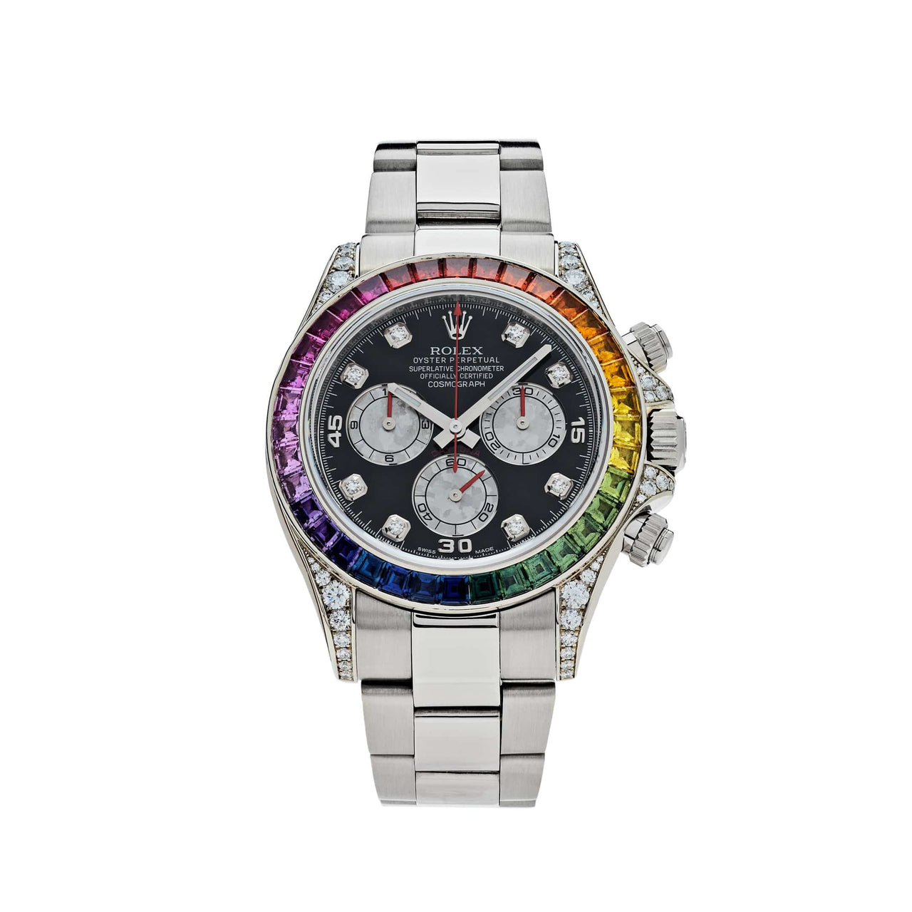 Rolex Daytona 116599RBOW 'Rainbow' White Gold Black Diamond Dial Sapphire Bezel