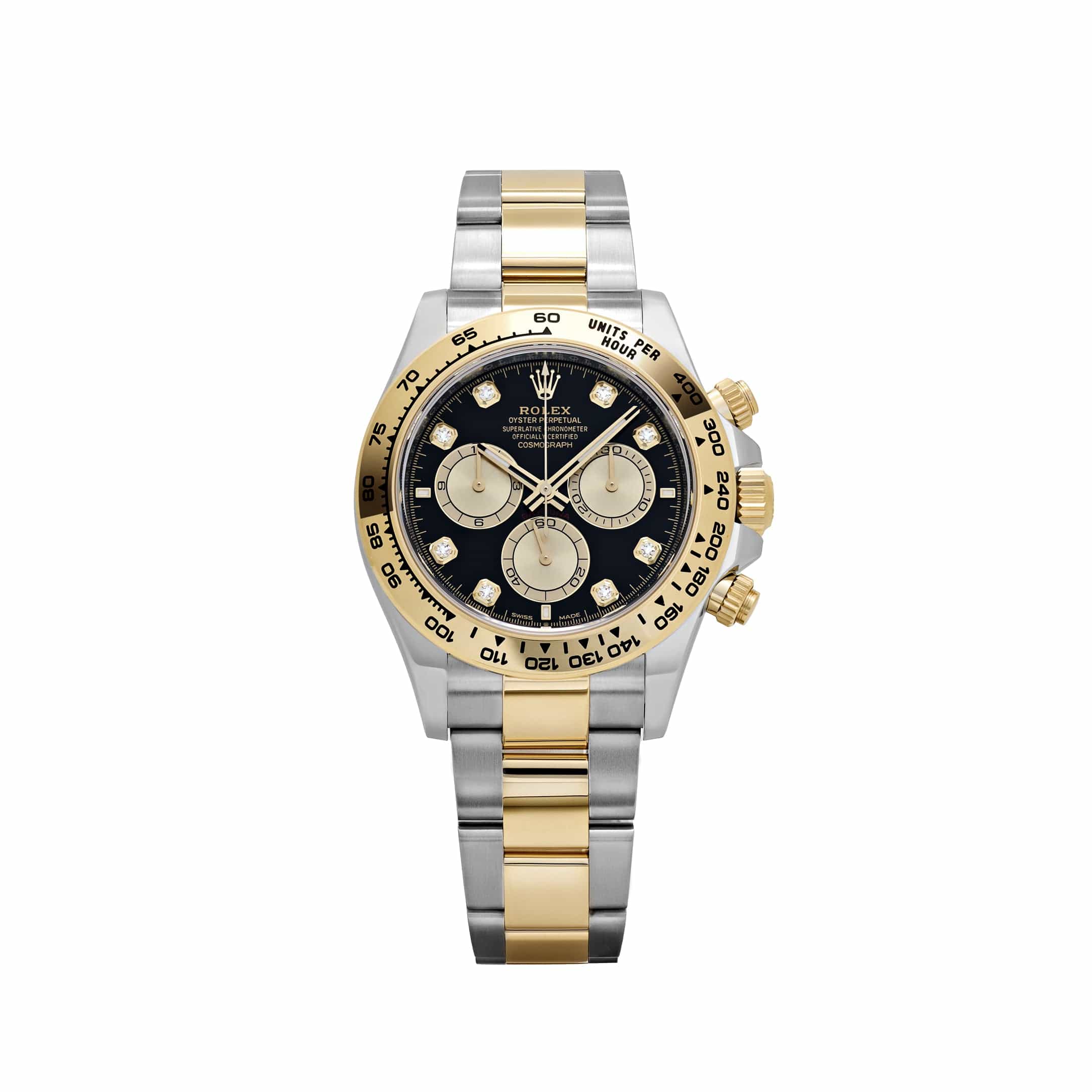 Rolex Daytona 126503 Stainless Steel Yellow Gold Black Diamond