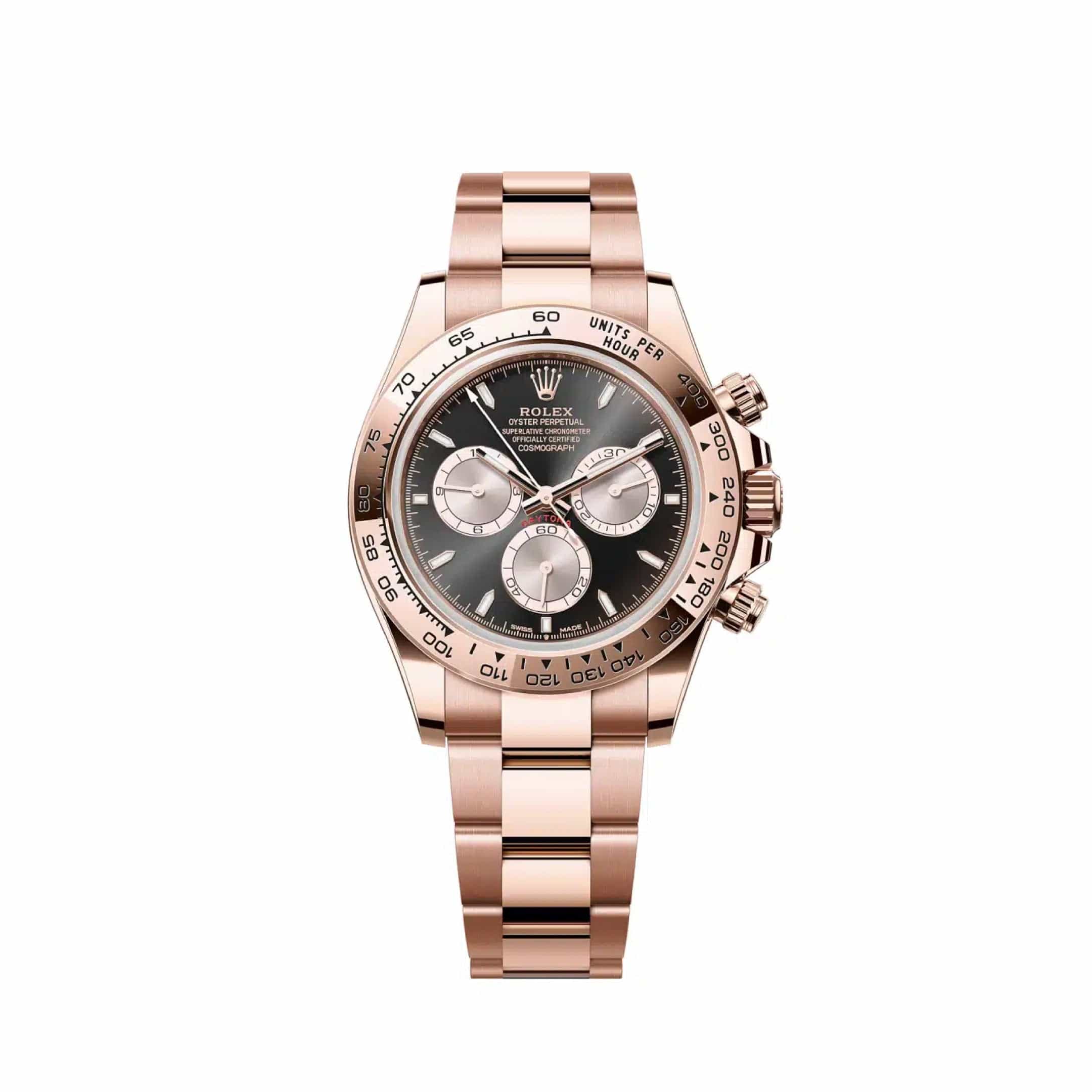 Daytona rose gold deals black dial