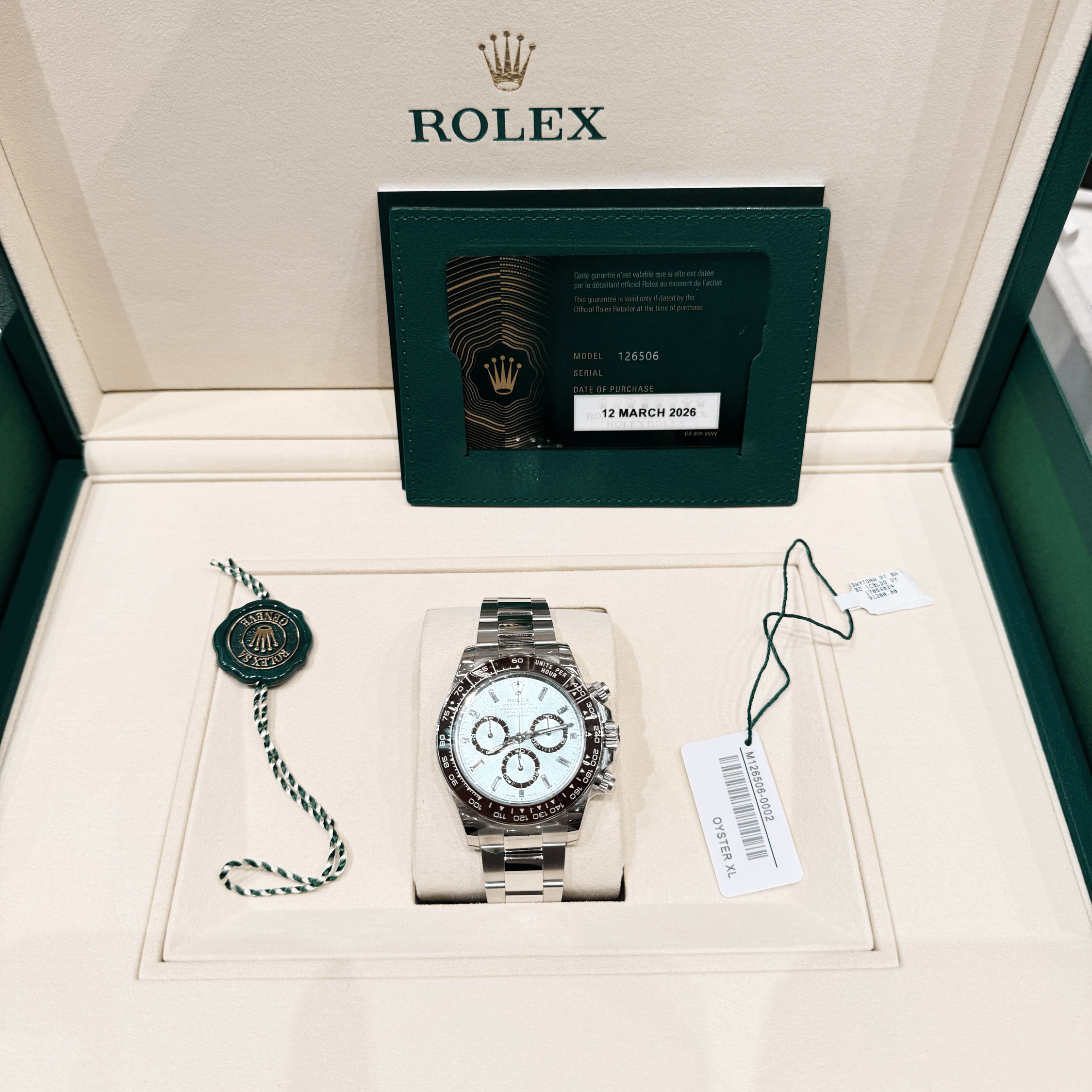 Rolex Daytona 126506 Platinum Ice Blue Diamond Baguette Dial (2026)